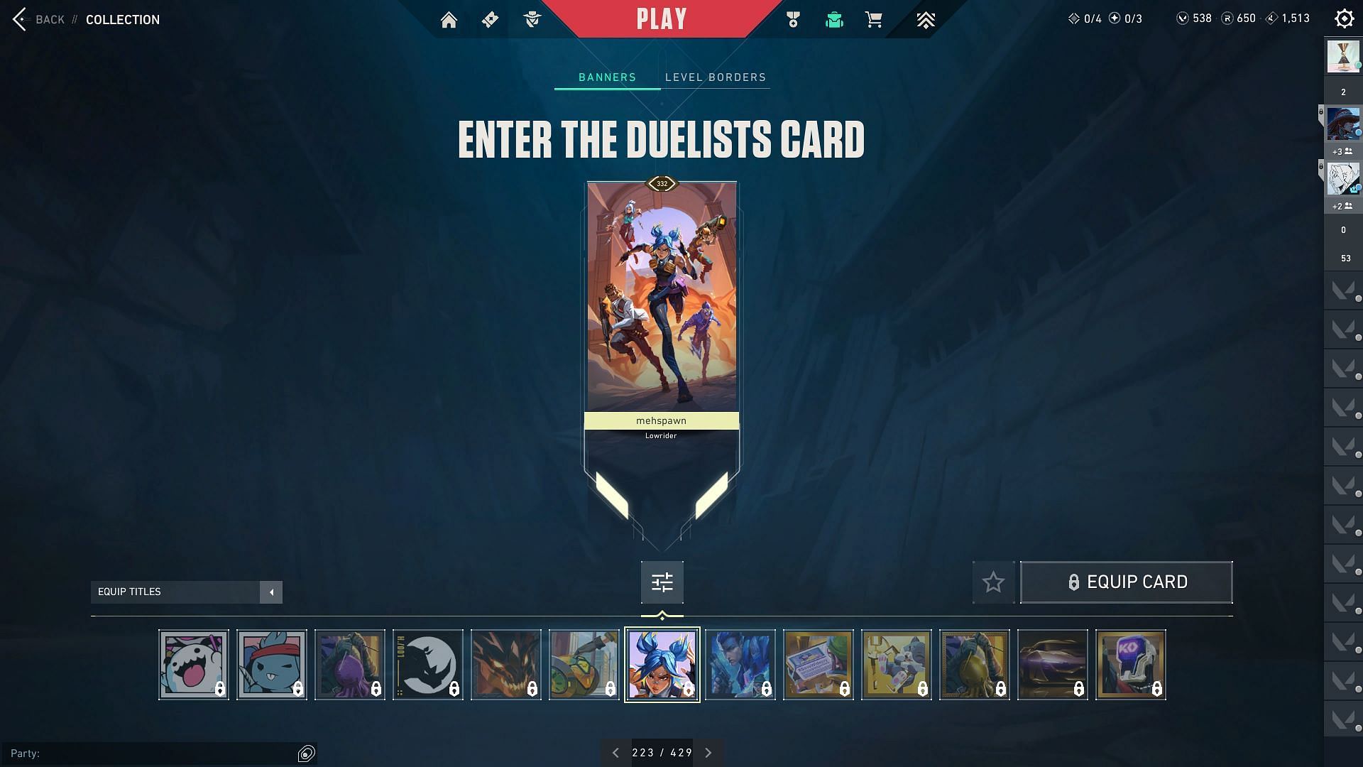 Enter the Duelists Player Card (Image via Riot Games)