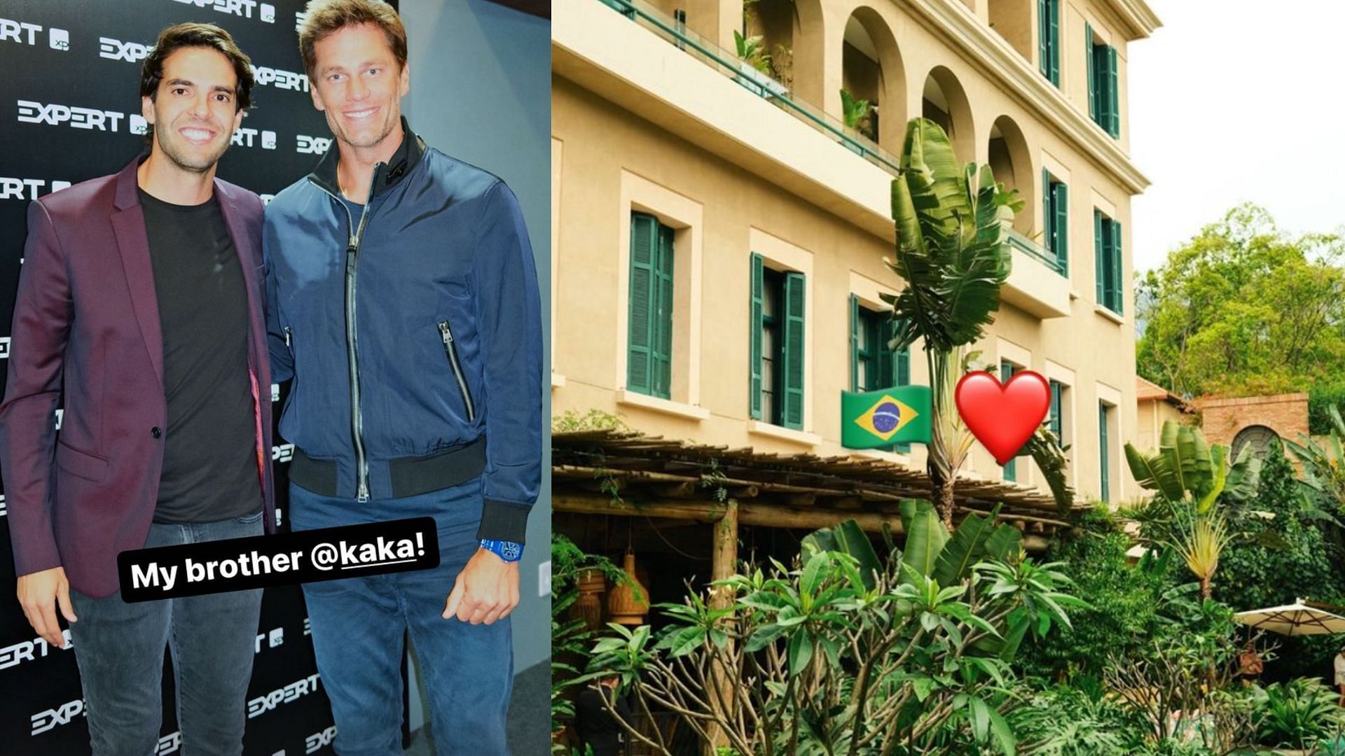 Tom Brady hangs out with soccer great  Kaka while in Brazil