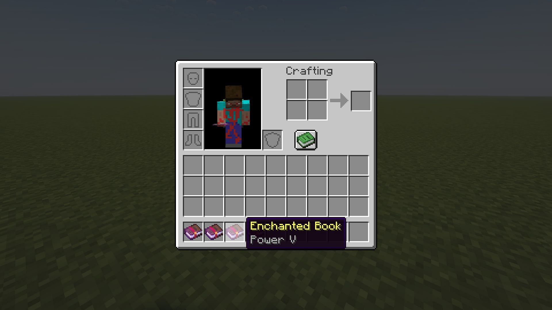 Power-enchanted book in Minecraft (Image via Mojang)