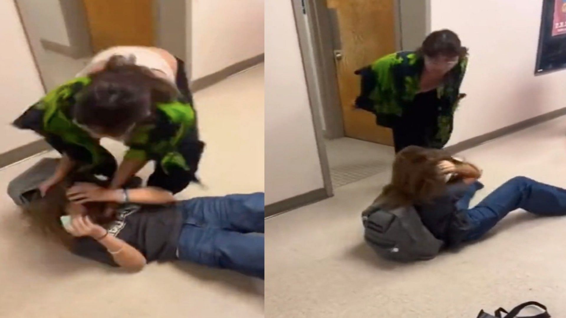 Hazelbrook Middle School fight video goes viral (Image via Screenshot Riley Gaines/X)