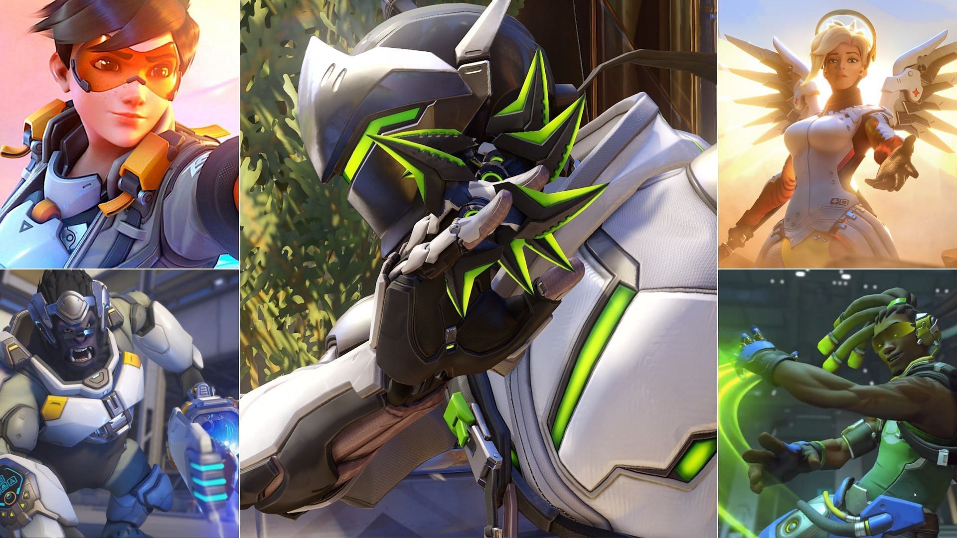 Tracer, Winston, Genji, Mercy, Lucio in Overwatch 2. (Image via Sportskeeda)