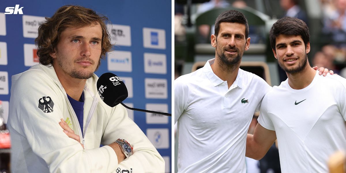 Alexander Zverev, Carlos Alcaraz and Novak Djokovic.