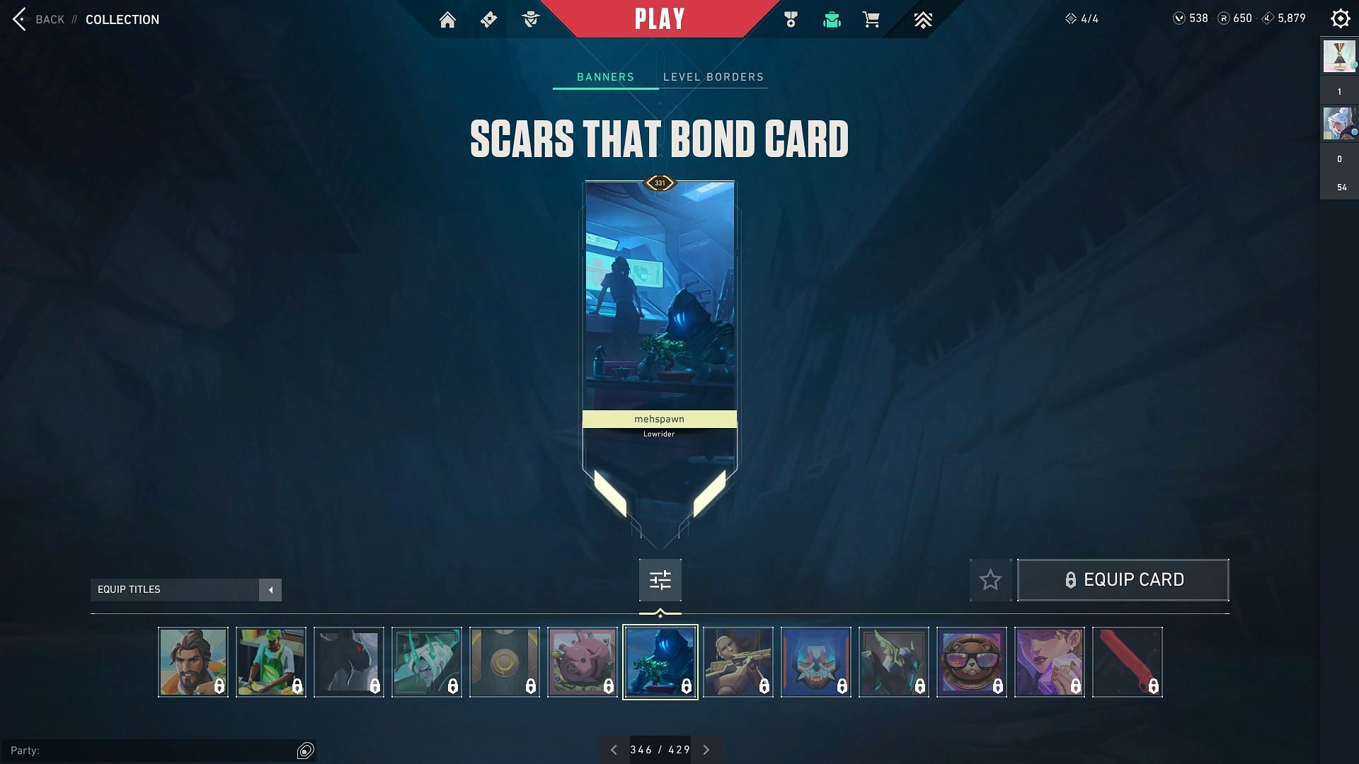 The Scars that Bond Player Card (Image via Riot Games)