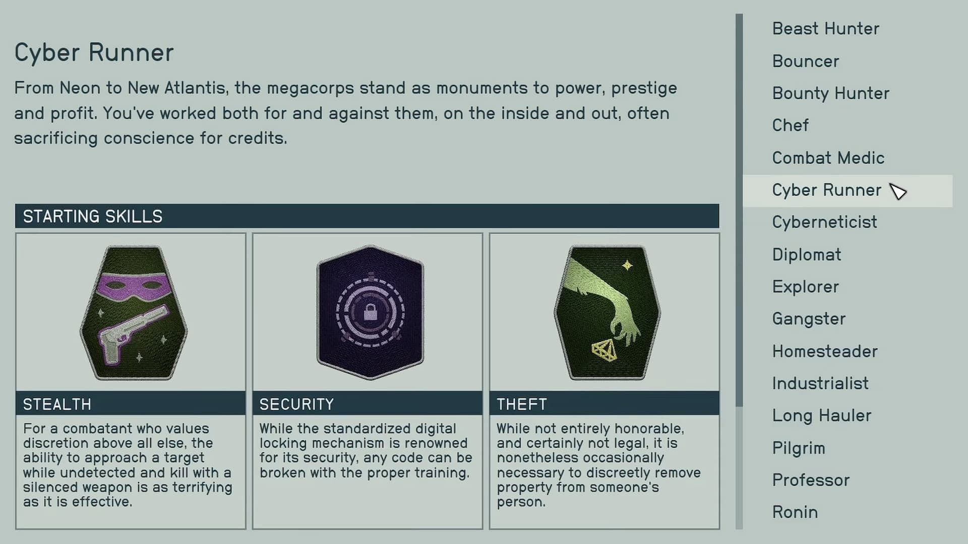 These starting skills allow you to execute sneaky maneuvers in Starfield (Image via Bethesda)