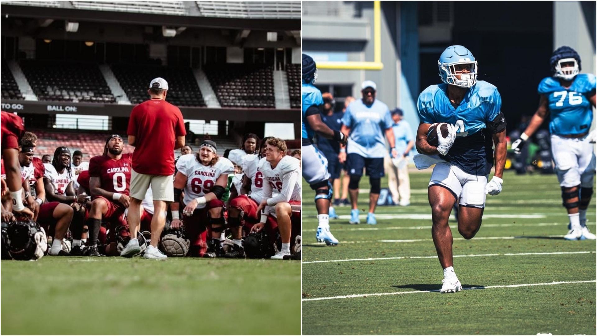 The North Carolina Tar Heels face the South Carolina Gamecocks in Week 1