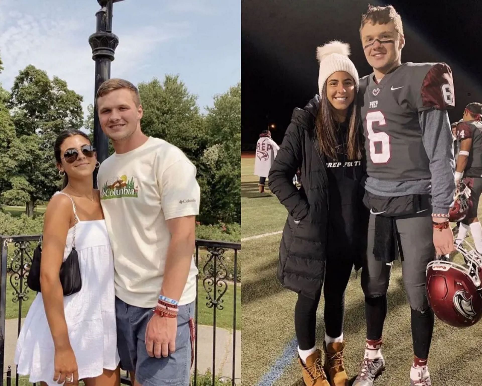 Ohio State quarterback Kyle McCord and his girlfriend Sophia