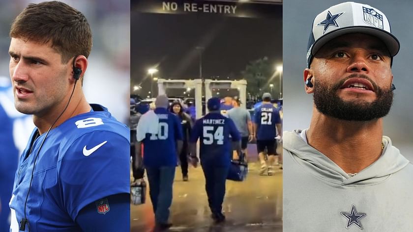 WATCH: Thousands of Giants fans exit game at half-time as Cowboys