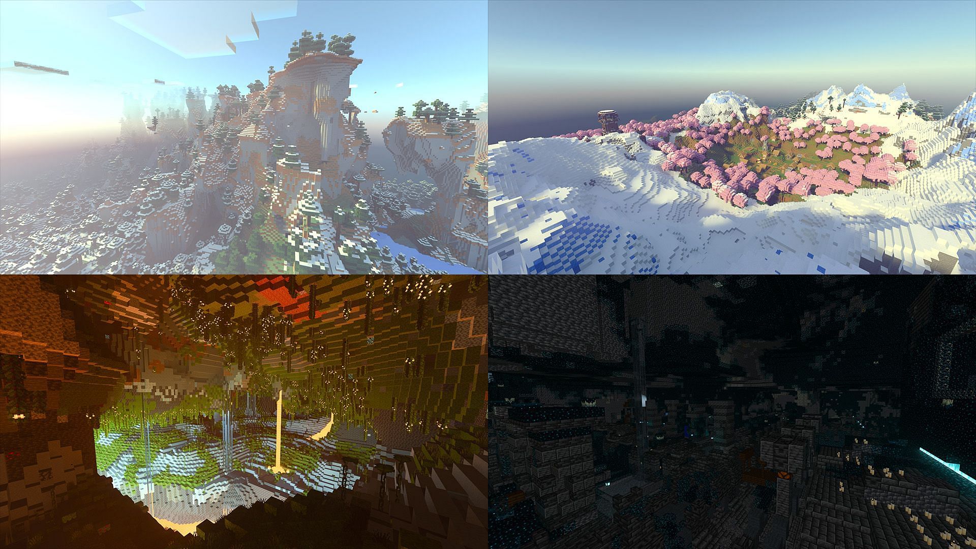 Experience the highest peaks and the deepest regions in Minecraft (Image via Mojang) 
