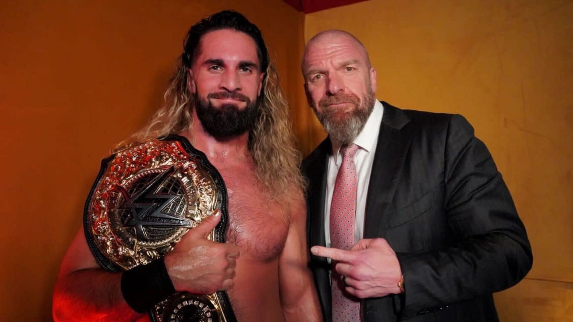 Seth Rollins (left) and Triple H (right)