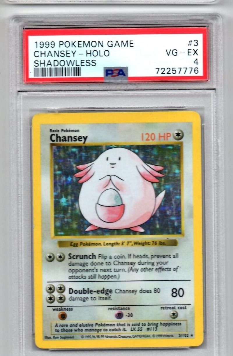1st edition Chansey Pokemon card (Image via PSAcard)