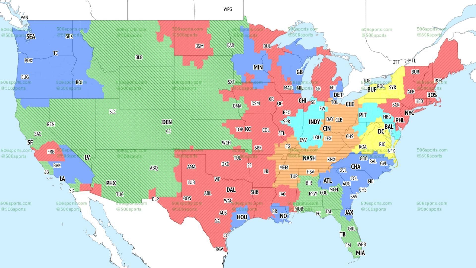 NFL Week 3 Coverage Map 2023: TV schedule, channel and broadcast