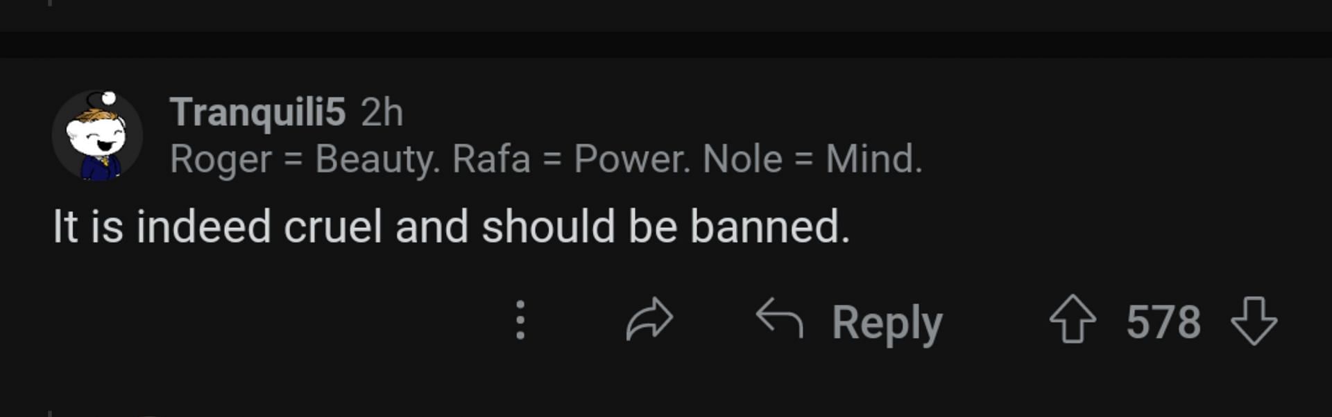 A screen capture from Reddit
