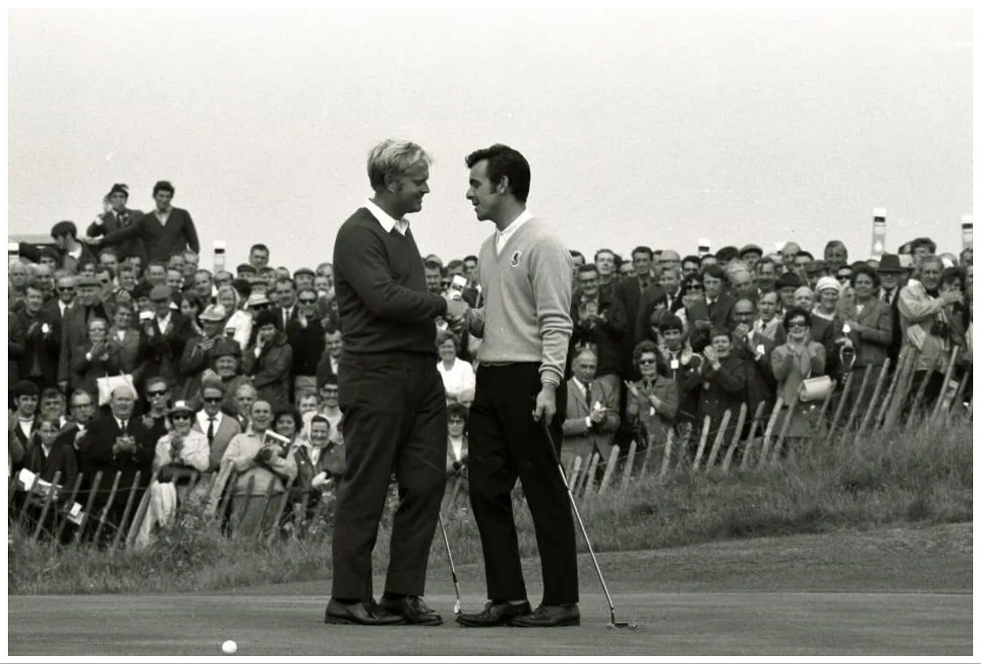 Jack Nicklaus and Tony Jacklin at the Ryder Cup 