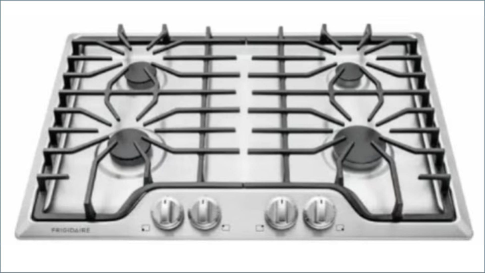 A representational image of the four-burner Frigidaire cooktop affected by the Gas cooktop recall (Image via CPSC)