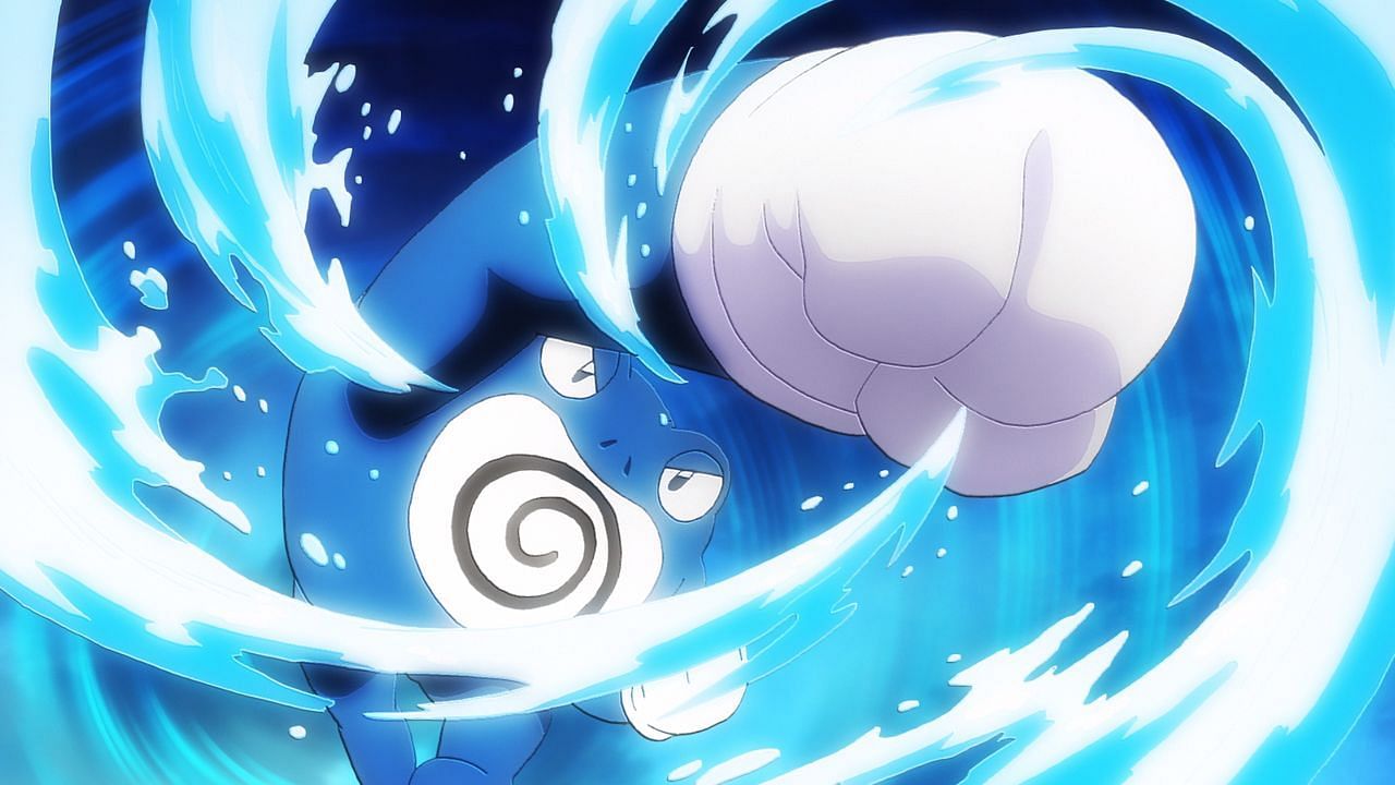 Poliwrath as seen in the anime (Image via The Pokemon Company)