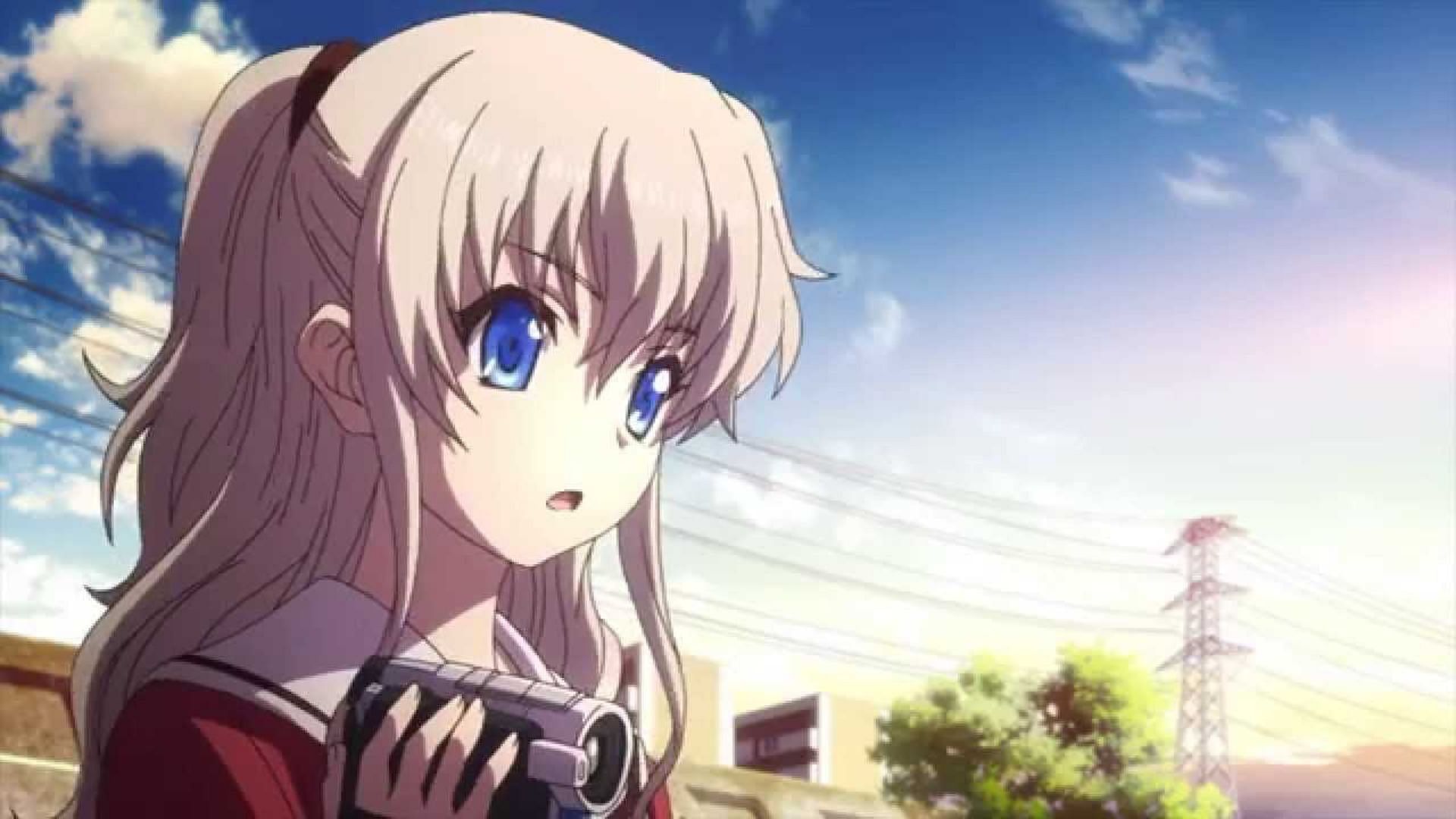 Nao Tomori as seen in the Charlotte series&#039;s first episode (Image via P.A. Works)