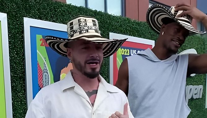 Watch: Jimmy Butler and J Balvin turn up at US Open in cowboy outfits to watch Carlos Alcaraz game