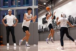 IN PHOTOS: Tom Brady goes hooping with 16yo son Jack after attending Patriots' Week 1 opener vs. Eagles