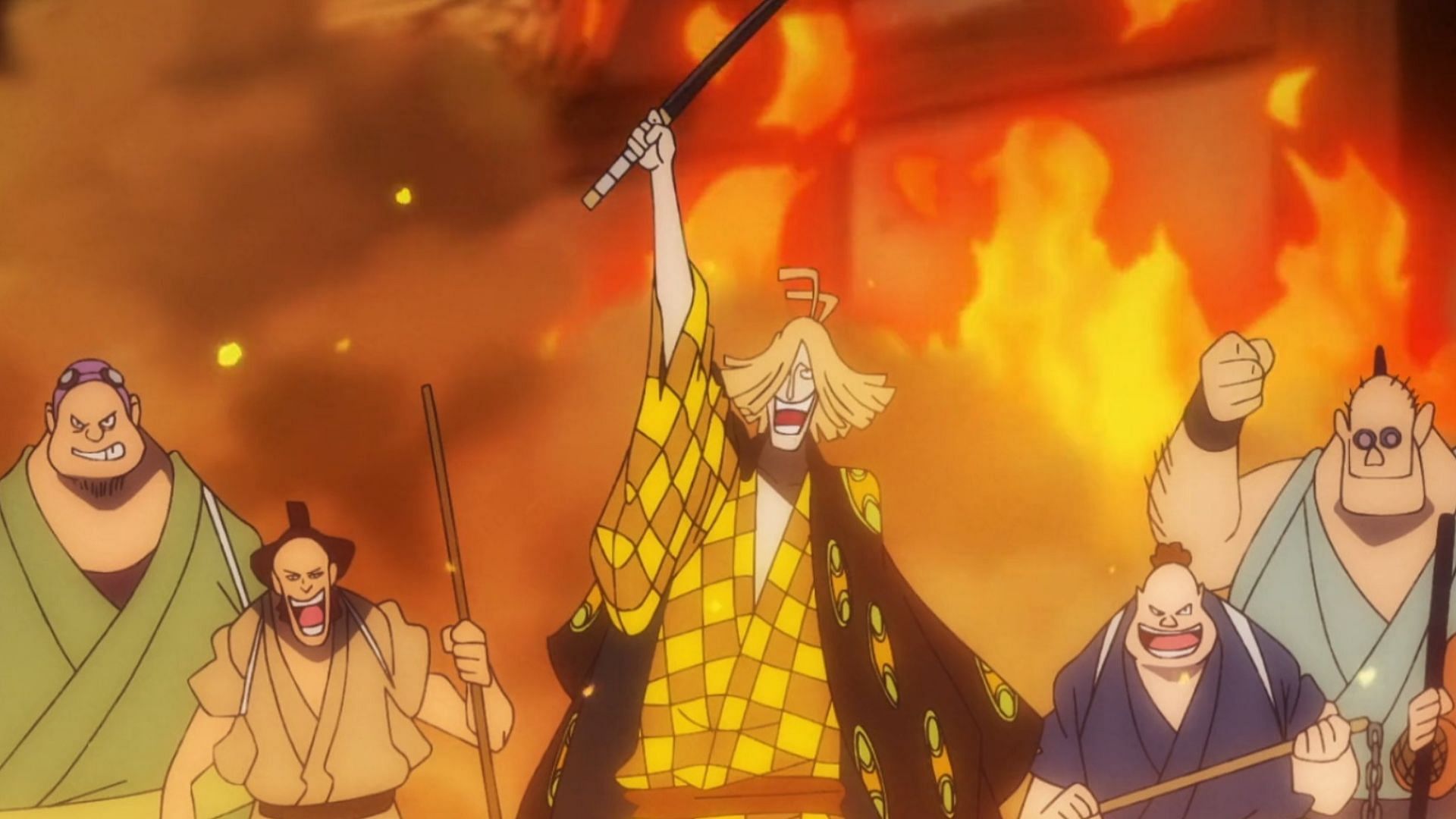 The samurais of Wano as seen in One Piece episode 1074 (Image via Toei)