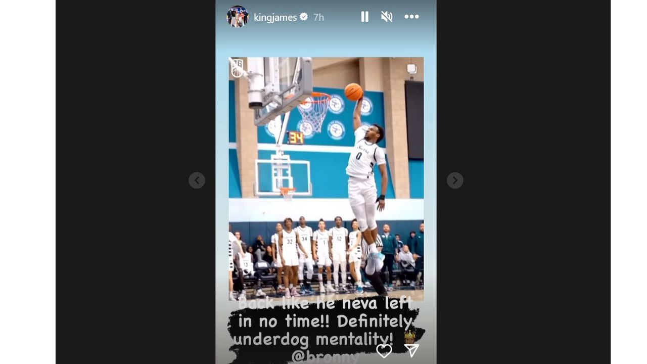 &quot;King James&quot; hypes up Bronny James&#039; potential return to basketball following a cardiac arrest.