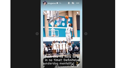 "King James" hypes up Bronny James' potential return to basketball following a cardiac arrest.