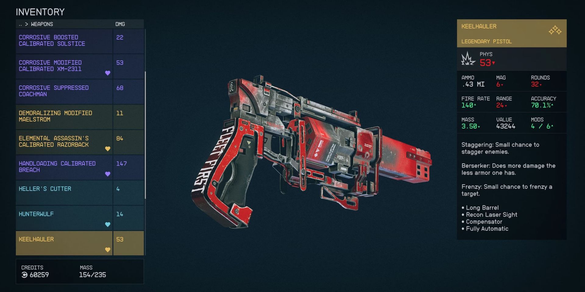 The Keelhauler is one of Starfield&#039;s most reliable pistols (Image via Bethesda)