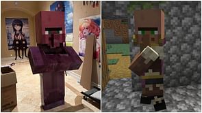 Minecraft player creates a life-size villager model out of paper