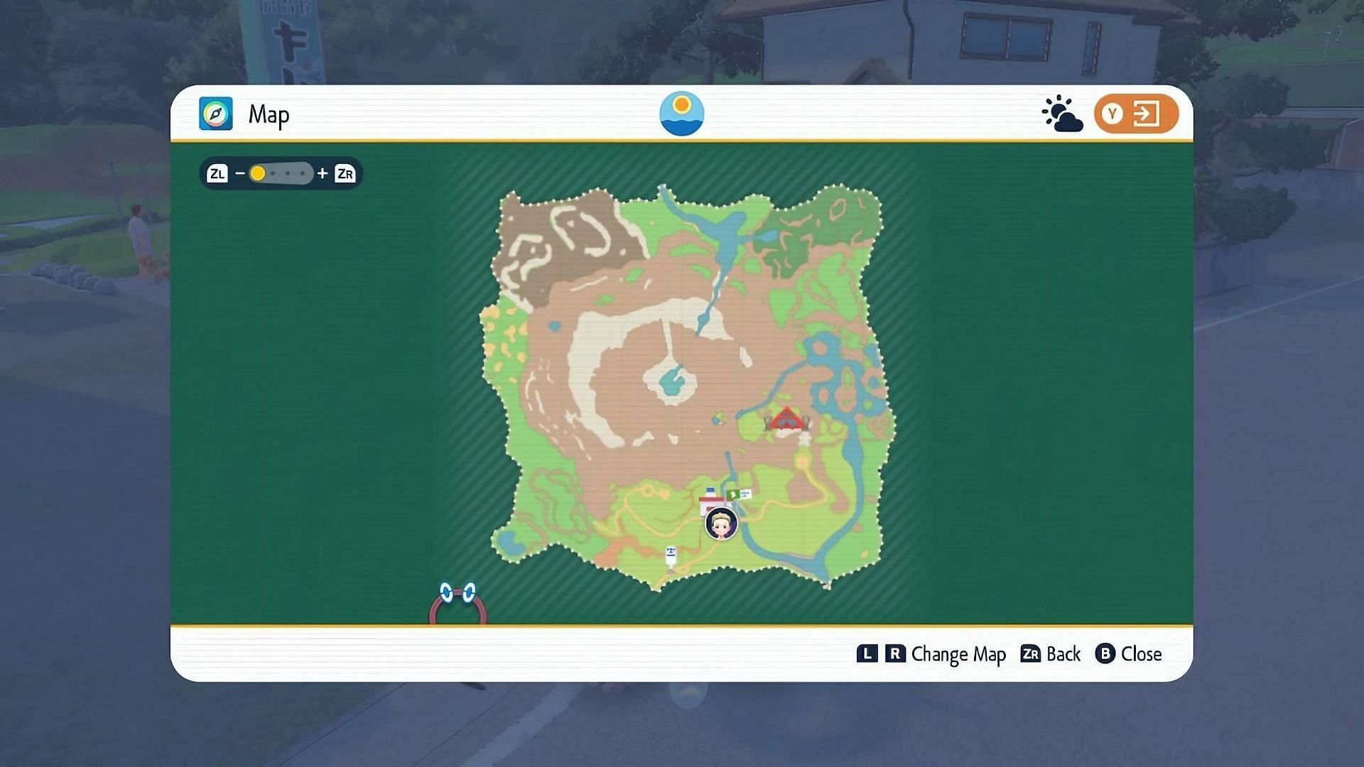 You can find Grubbin in the western areas of this map. (Image via Pokemon Scarlet and Violet)