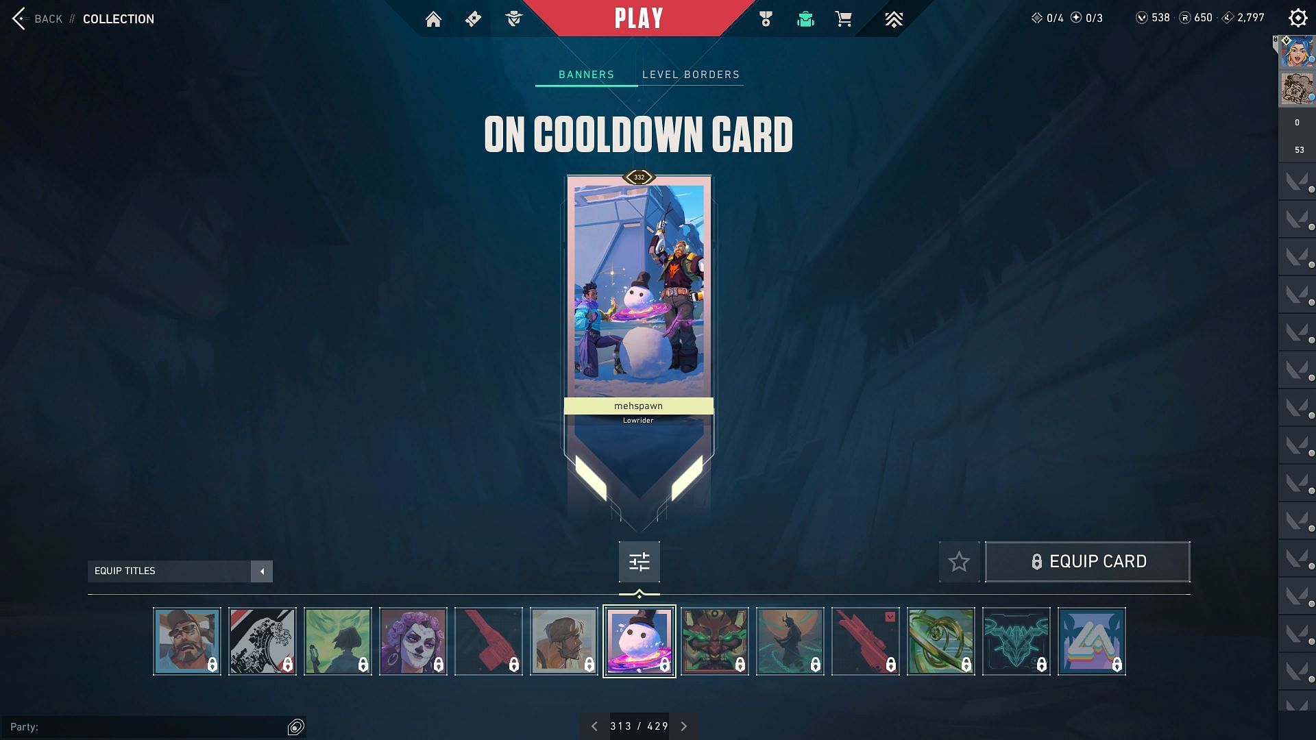 On Cooldown Player Card (Image via Riot Games)