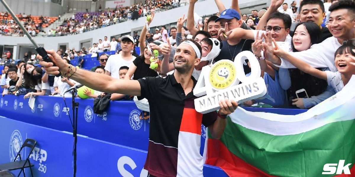 Grigor Dimitrov expresses his gratitude on marking 400th career win