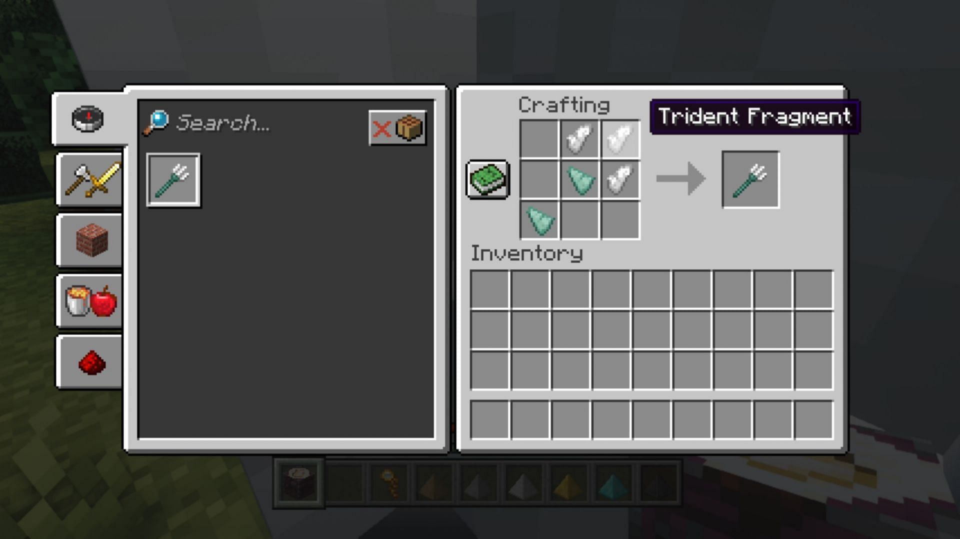 Tridents can be crafted in this Minecraft mod (Image via CurseForge)