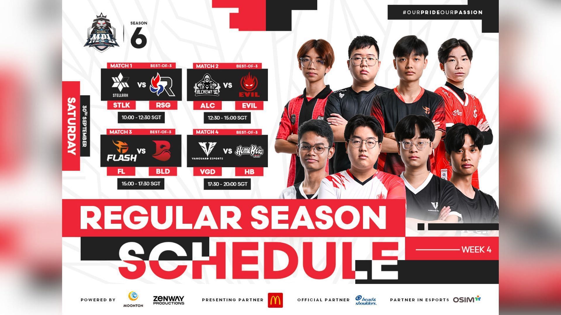 MPL SG Season 6 week 4 fixtures (Image via Moonton Games)