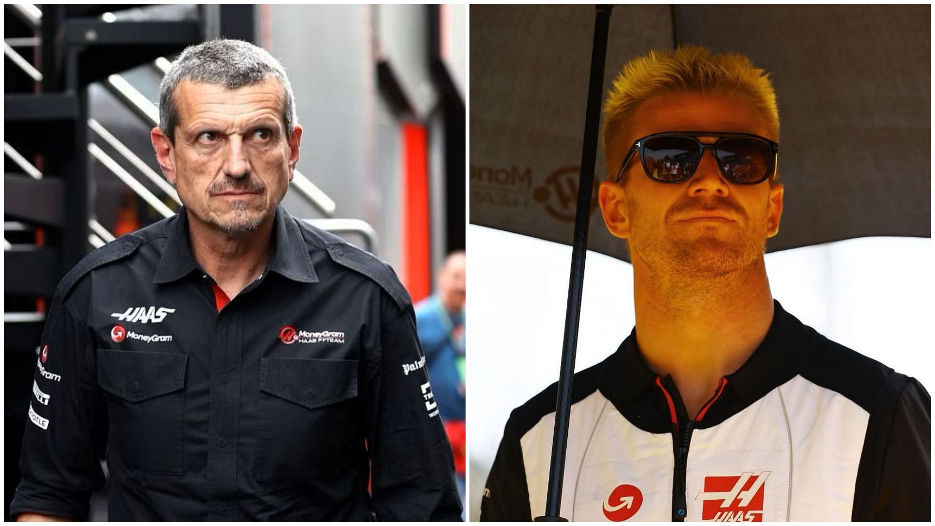 Guenther Steiner (L) and Nico Hulkenberg (R) (Collage via Sportskeeda)