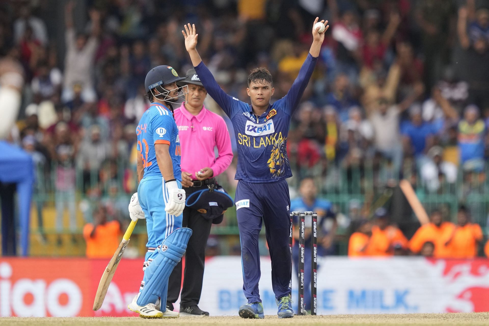 Dunith Wellalage stood out with his all-round performance in Sri Lanka&#039;s Super Four loss to India. [P/C: AP]