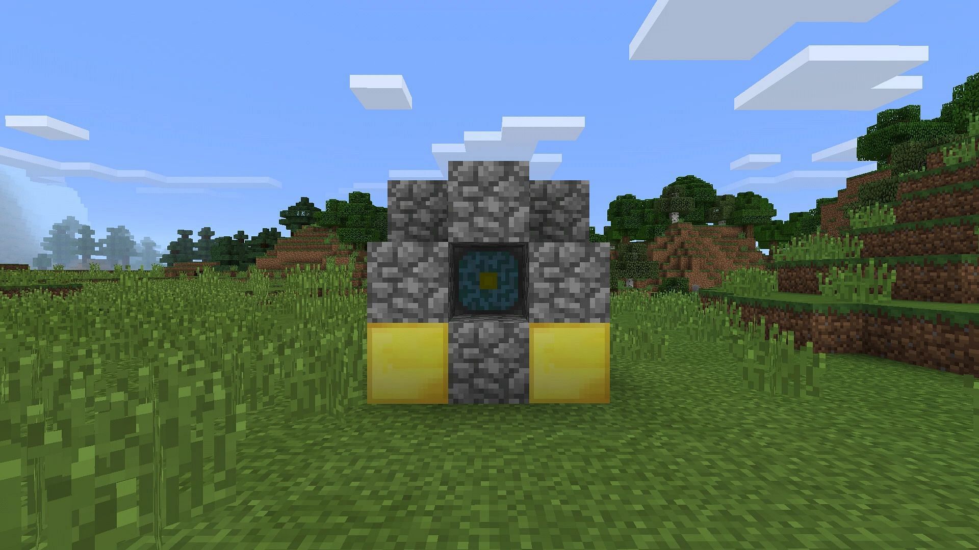 Nether reactor construction in Minecraft Pocket Edition (Image via Mojang)