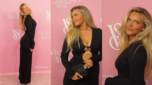 Camille Kostek at a recent Victoria's Secret event during New York Fashion Week. (Image credit: Camille Kostek on Instagram)