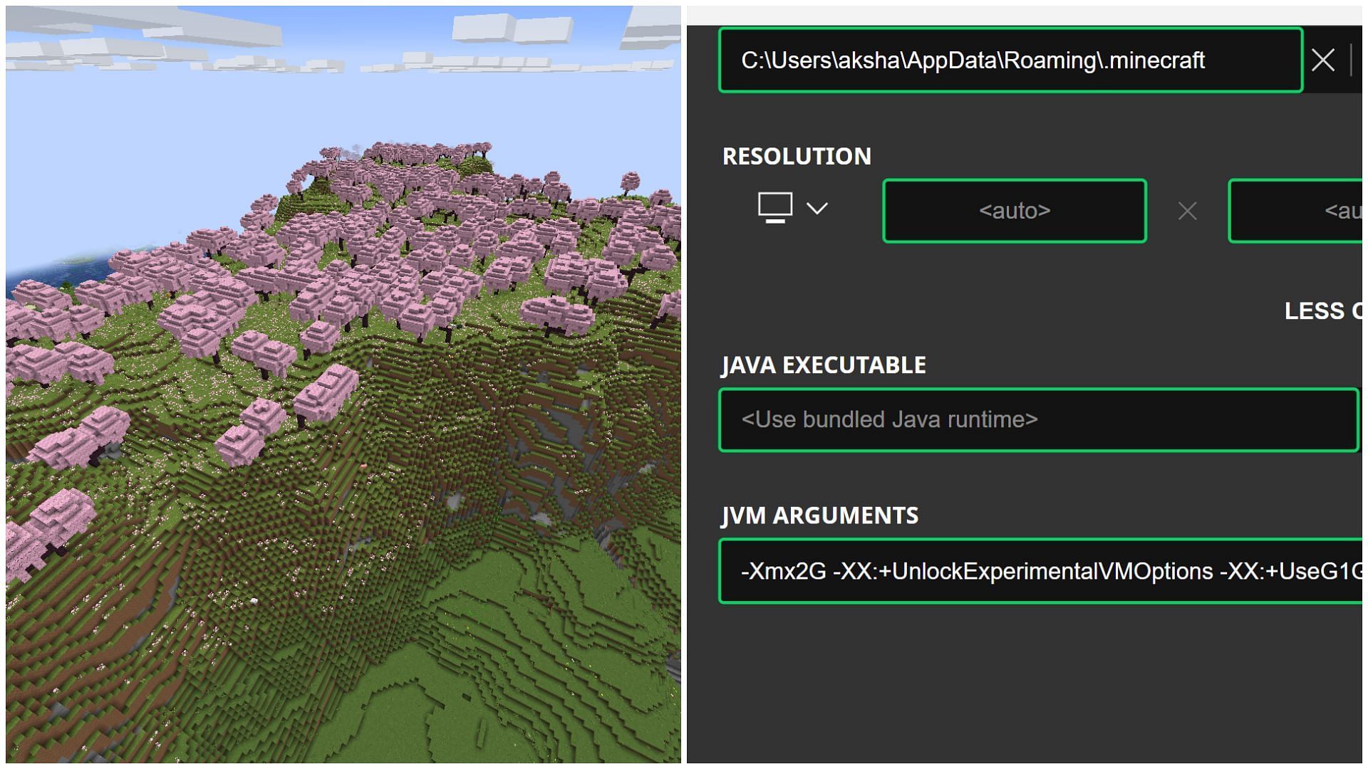 Players can increase RAM allocation for any Minecraft version (Image via Sportskeeda)