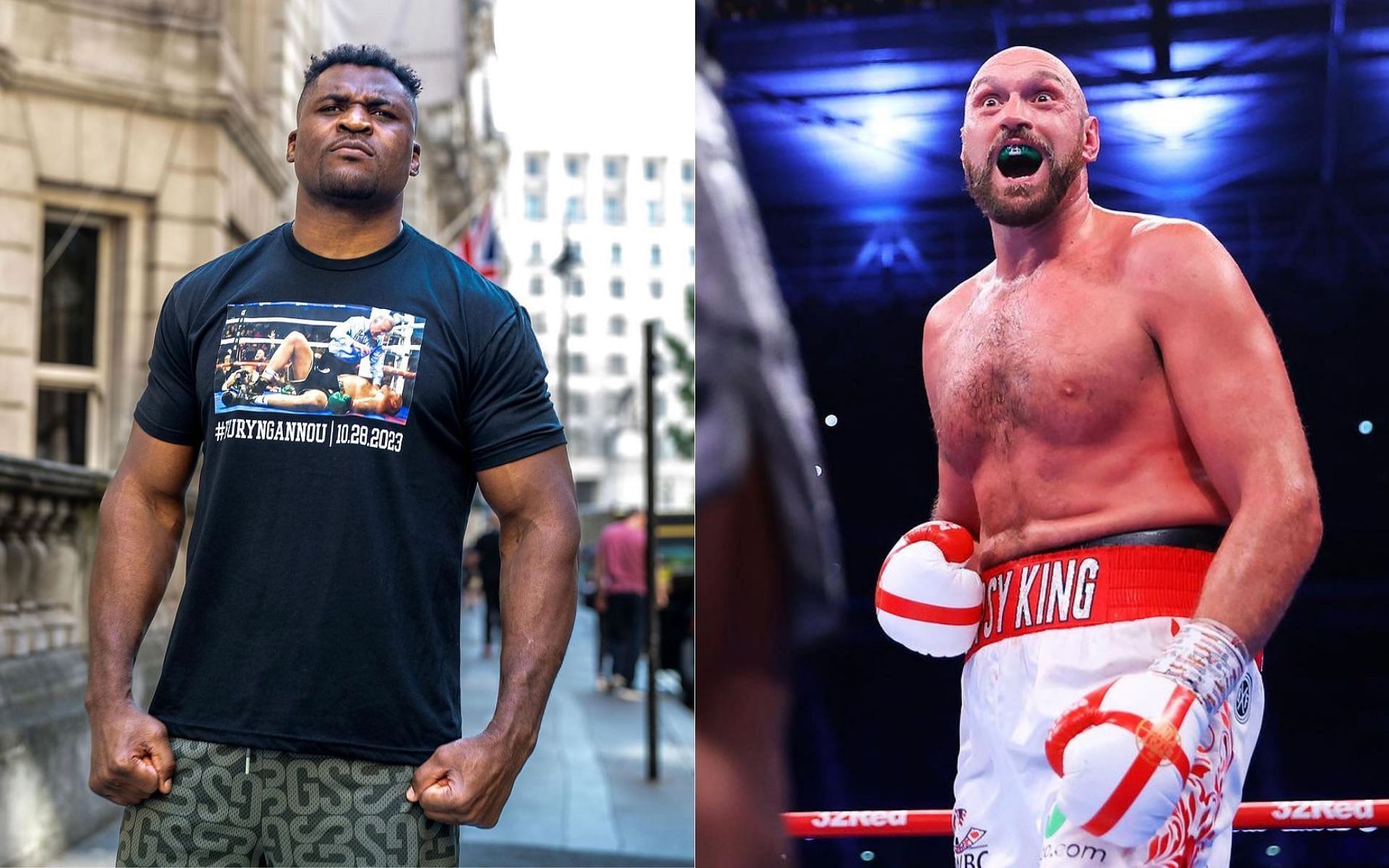 Francis Ngannou (left) Tyson Fury (right) [Image courtesy @tysonfury @francisngannou on Instagram]