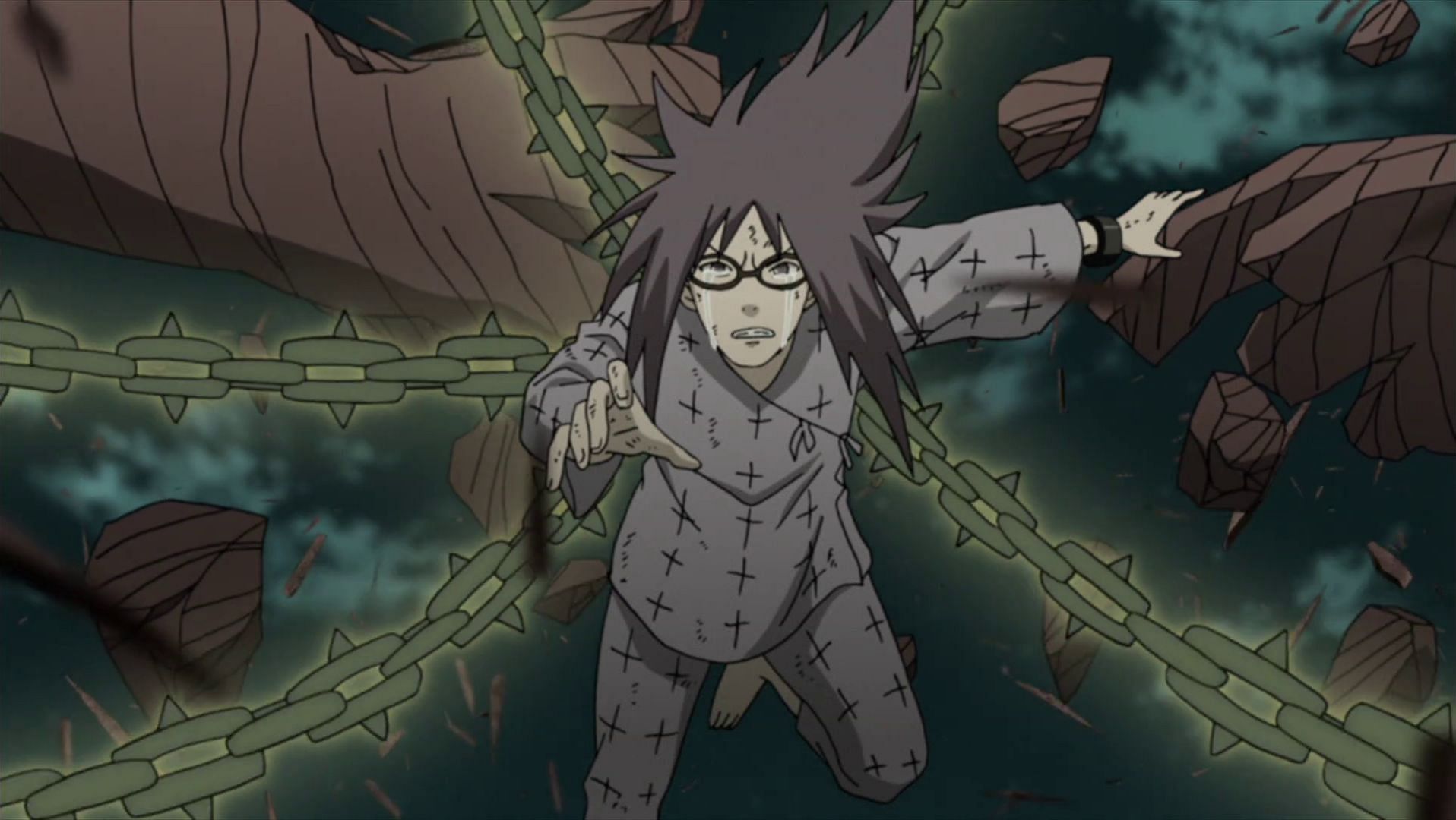 Karin using the Adamantine Attacking Chains in &#039;Naruto Shippuden&#039; (Image via Studio Pierrot)