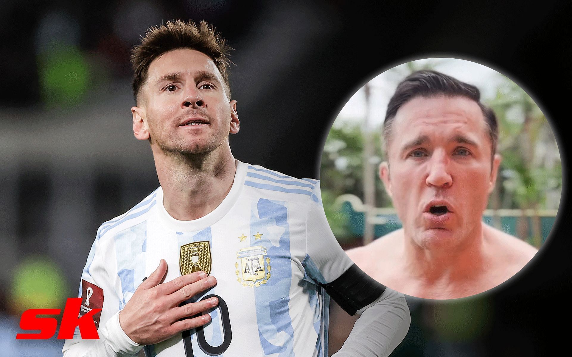 Lionel Messi and Chael Sonnen [Image credits: Getty Images and @leomessi on Instagram]