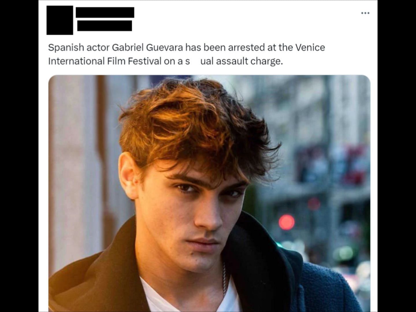 &quot;My Fault&quot; actor Gabriel Guevara was arrested from the Venice Film Festival on an alleged s*xual assault charge. (Image via X/@PopCrave)