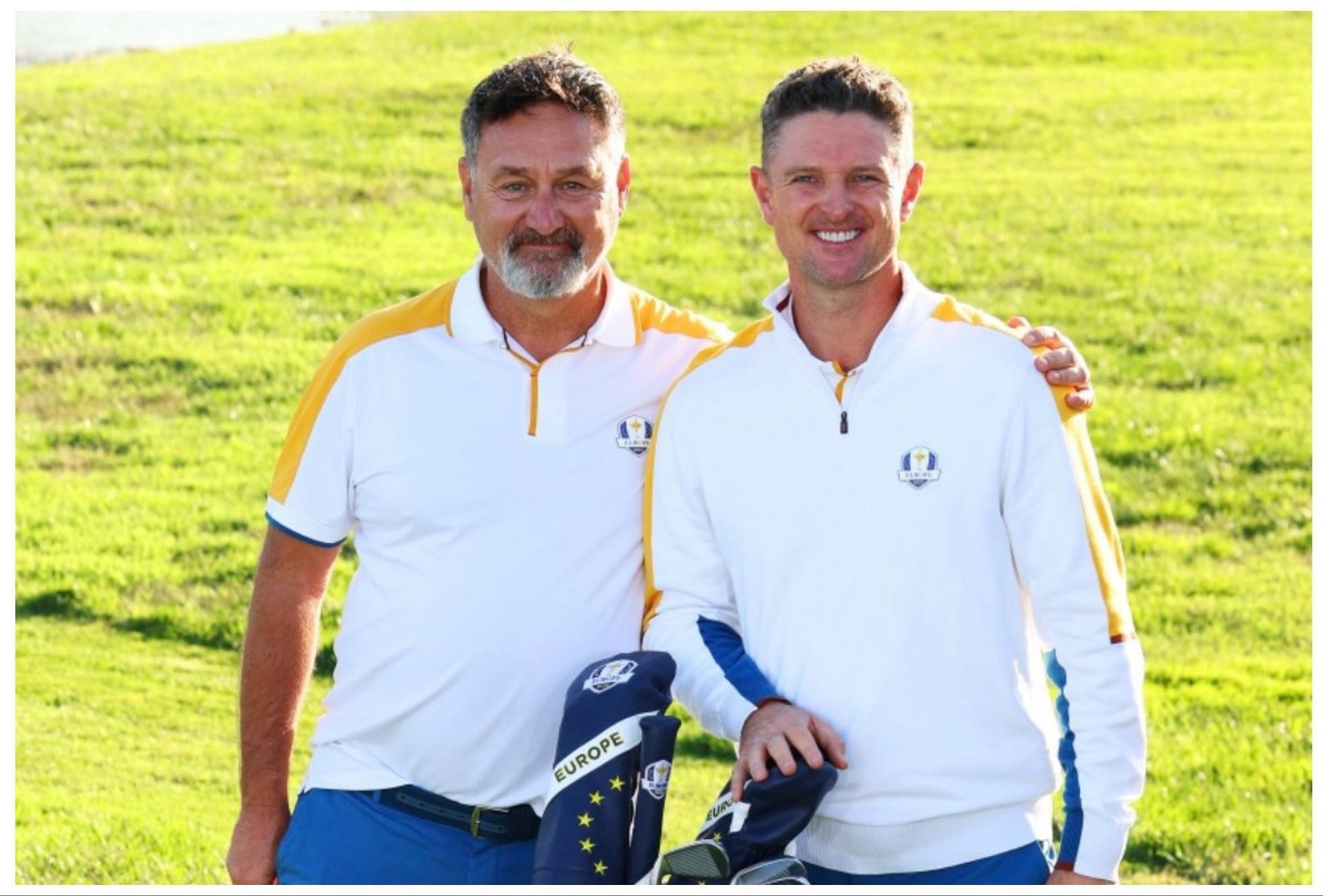 Justin Rose and caddie Mark Fulcher