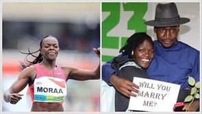 800m world champion Mary Moraa gets engaged at Kenyan airport after returning from the United States