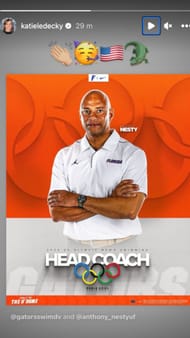 Ledecky's Instagram story (Image via Instagram)