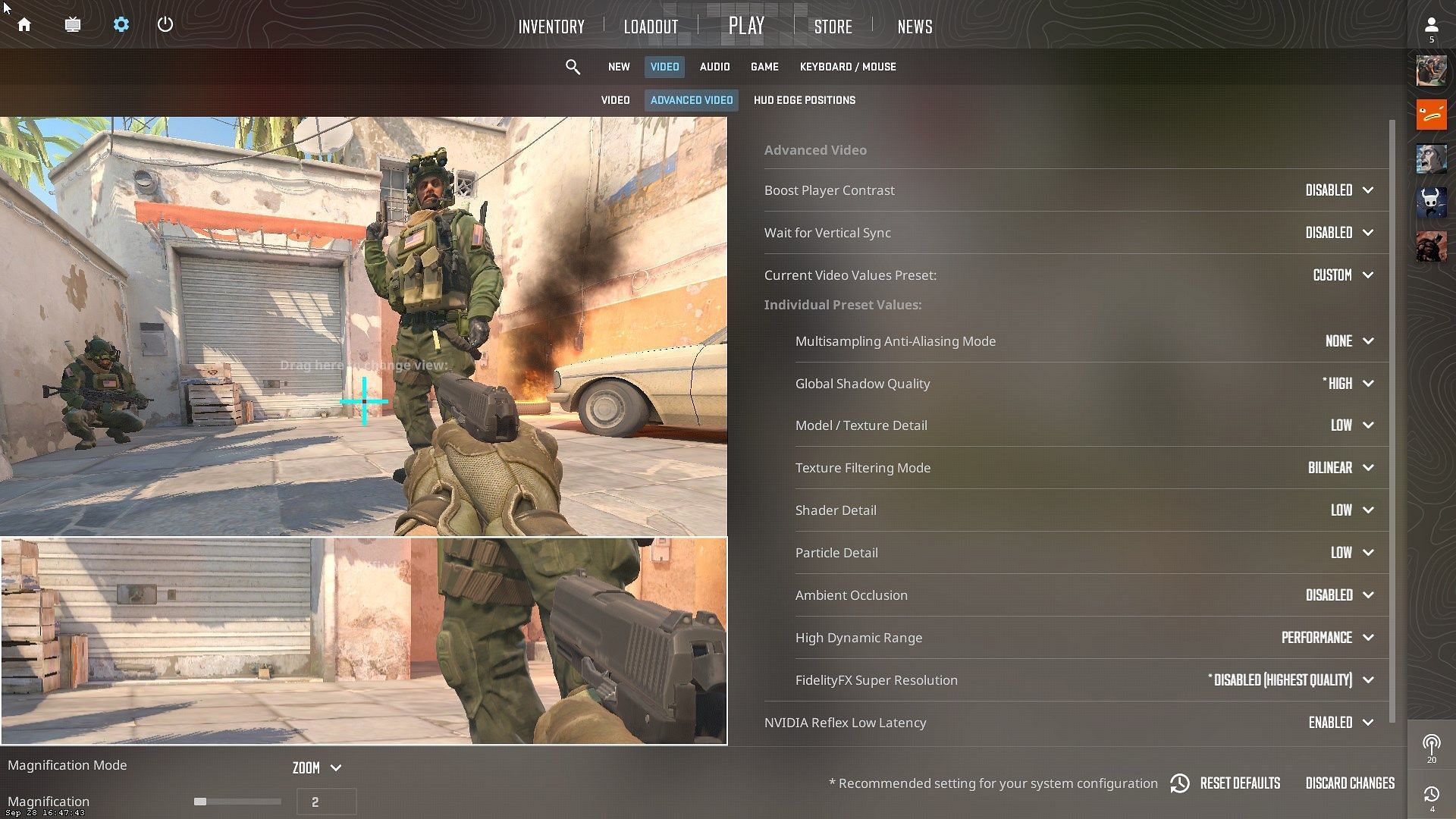 Advanced video settings for Counter-Strike 2 (Image via Sportskeeda)