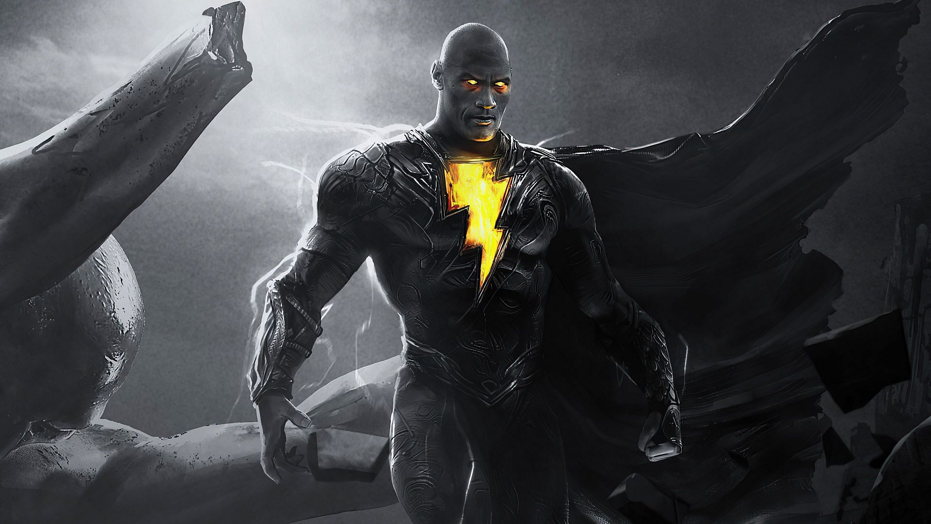 Black Adam&#039;s look in black captures the essence of a character who embodies both the darkness and the nobility. (Image via DC)