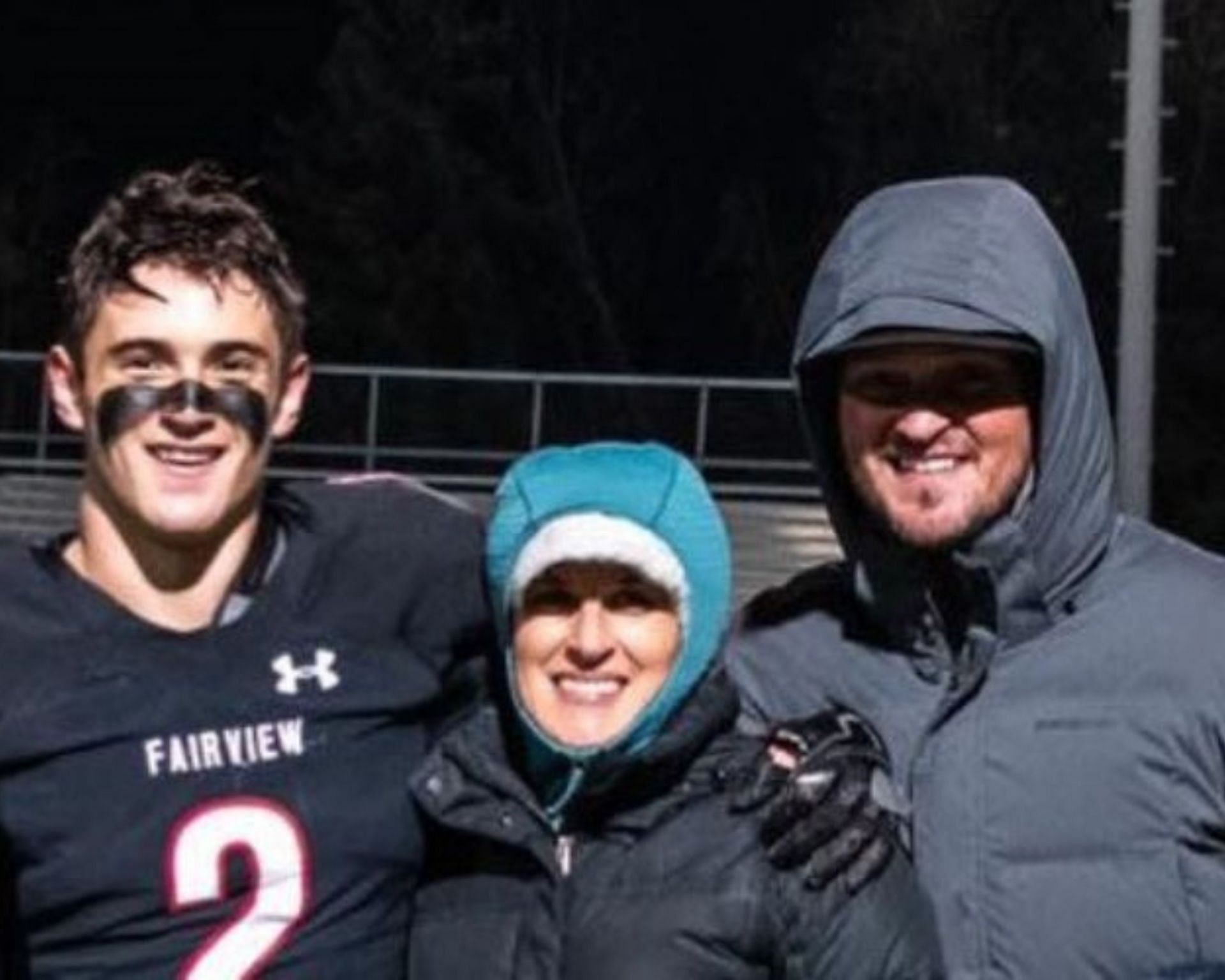 Rams defensive back Henry Blackburn and his parents 