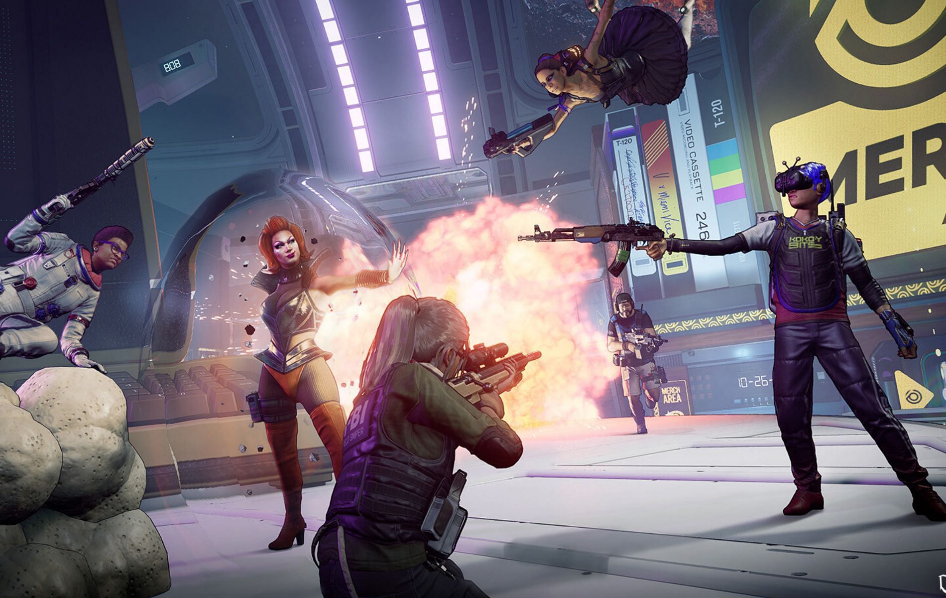 Official promotional screenshot for the cancelled multiplayer shooter game HYENAS by SEGA and Creative Assembly