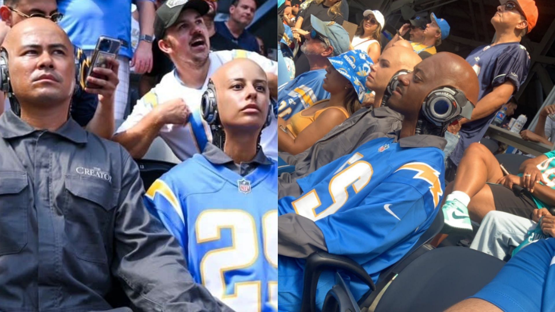 AI robot fans seen at Chargers-Dolphins game