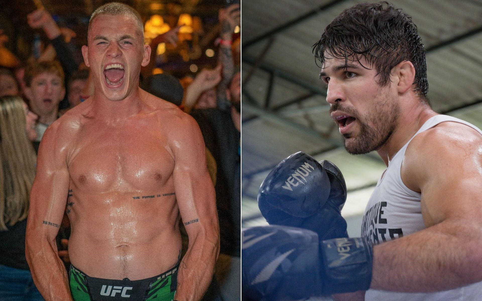 Ian Garry [Left], and Vicente Luque [Right] [Photo credit: @iangarryMMA and @VicenteLuqueMMA - X]